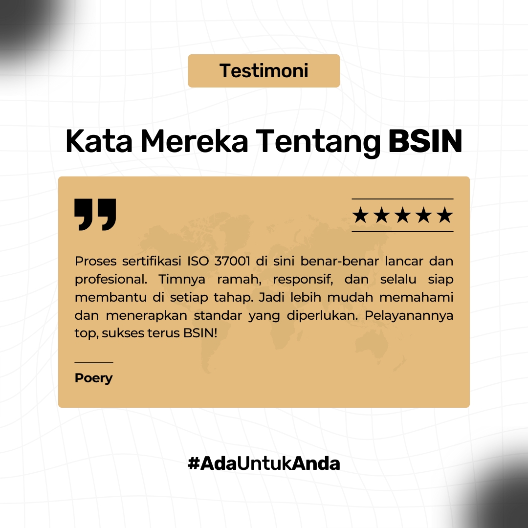 TESTIMONI SERTIFIKAT ISO 37001 - PT PERFECT CIRCLE ENGINEERING